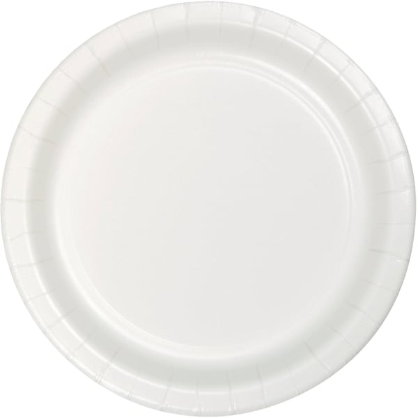Touch Of Color 9" White Paper Plates 240 PK 47000B - main